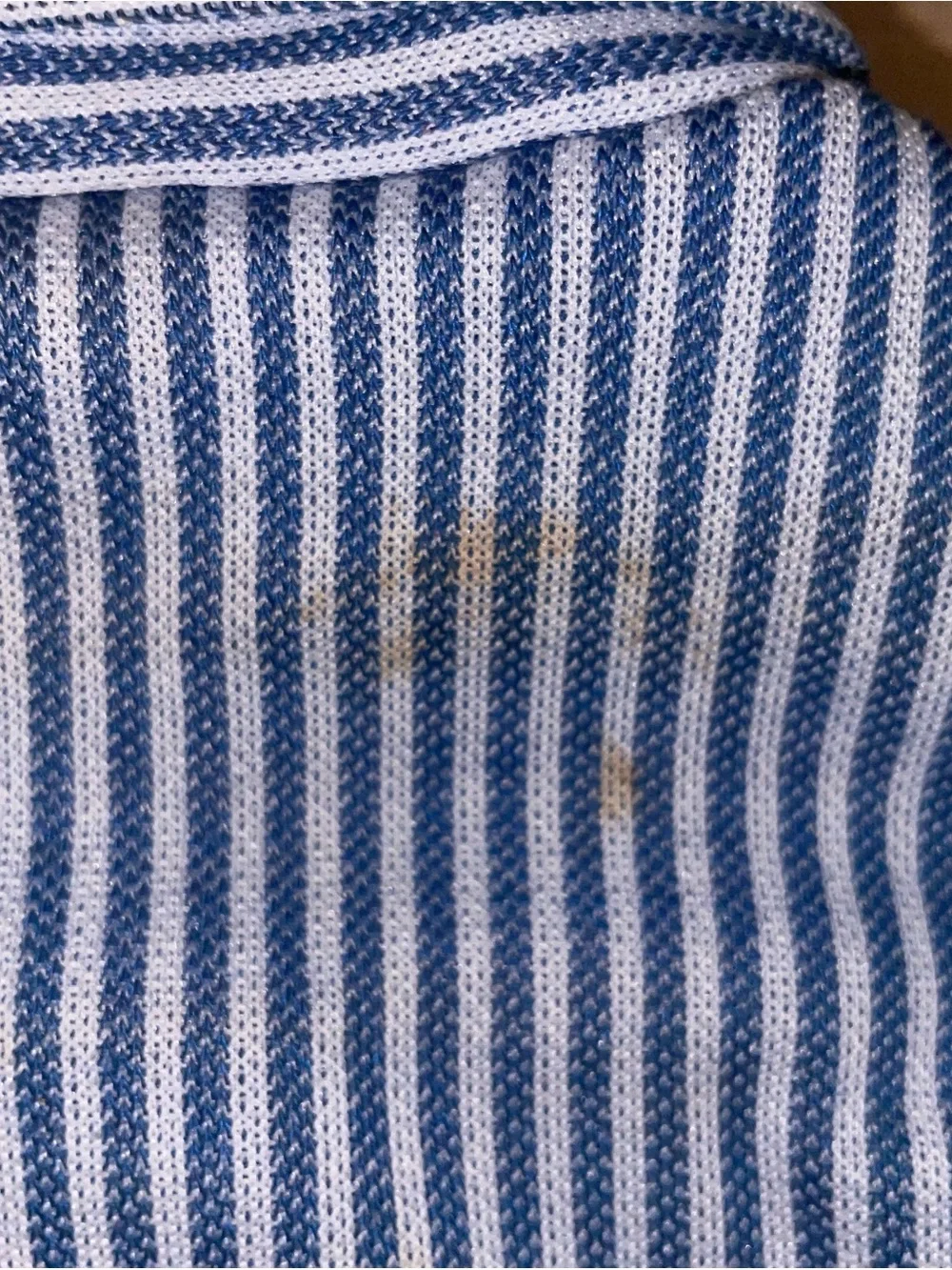 Carter's Blue & White Striped Button-Down Shirt with Red Pocket Accent
